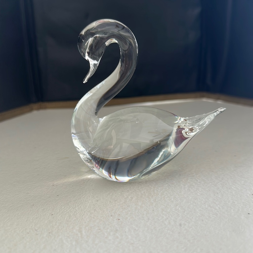 Vintage glass swan
